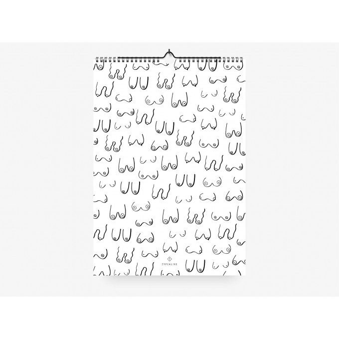 typealive / Wandkalender DIN A4 oder DIN A3  / Busenfreunde