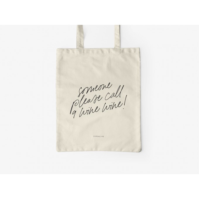 typealive / Baumwolltasche / Call 9 Wine Wine