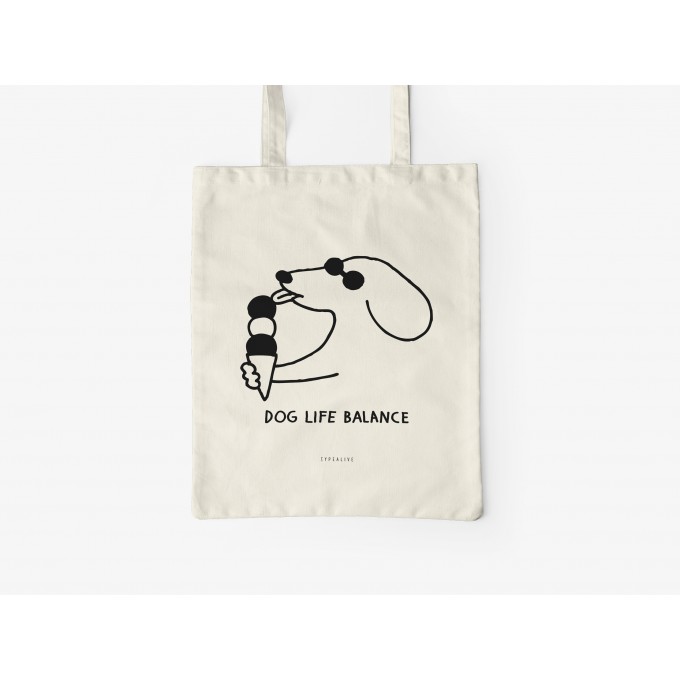 typealive / Baumwolltasche / Dog Life Balance