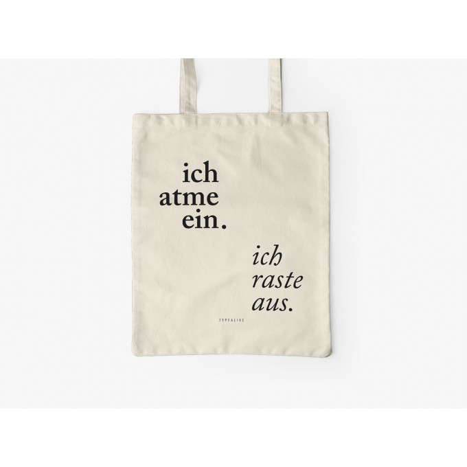 typealive / Baumwolltasche / Ich Atme Ein