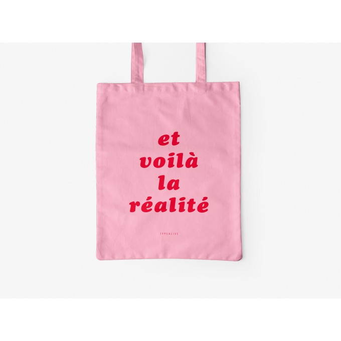 typealive / Baumwolltasche / Réalité / Pink