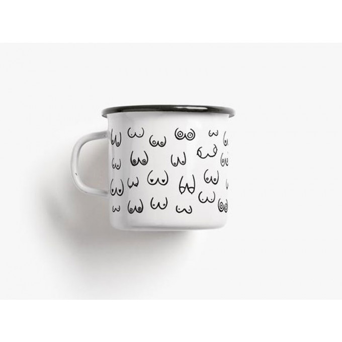 typealive / Emaillebecher Tasse / Busenfreunde