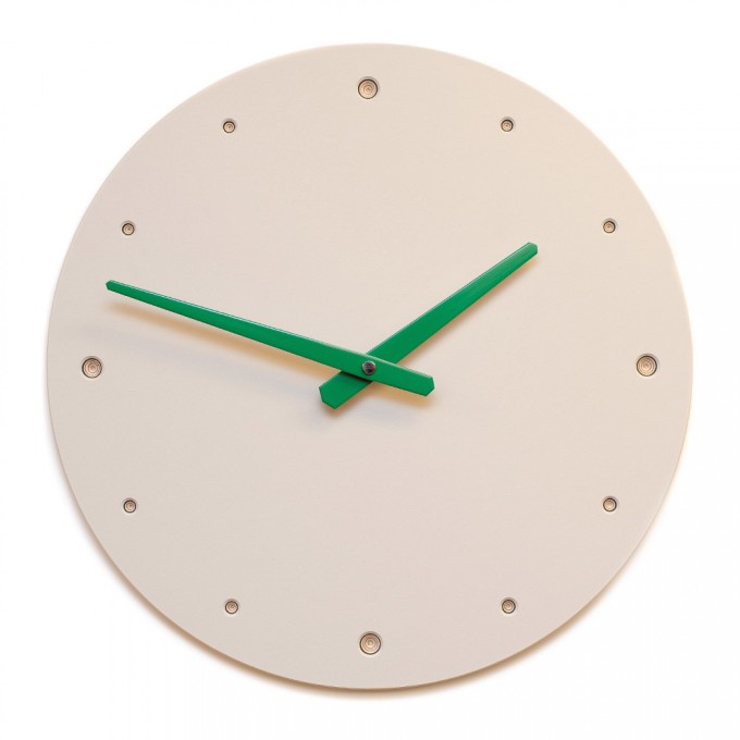 klotzaufklotz Wanduhr Weiß