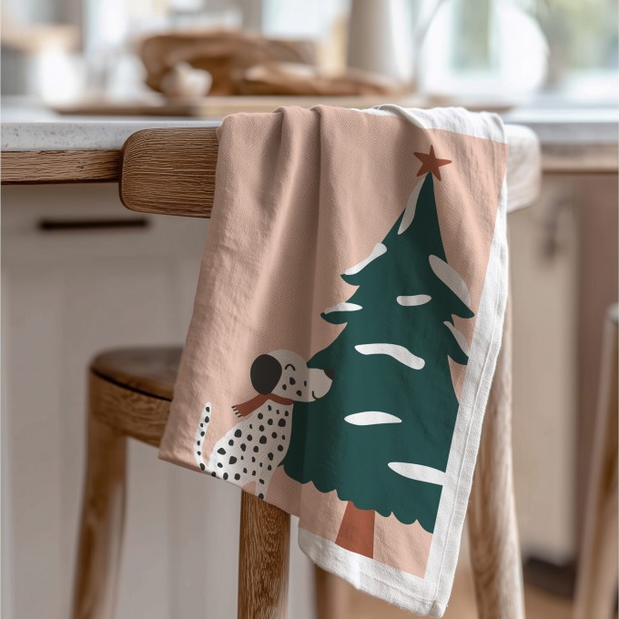 Geschirrtuch Weihnachten - Bio Baumwolle - Naturbedacht