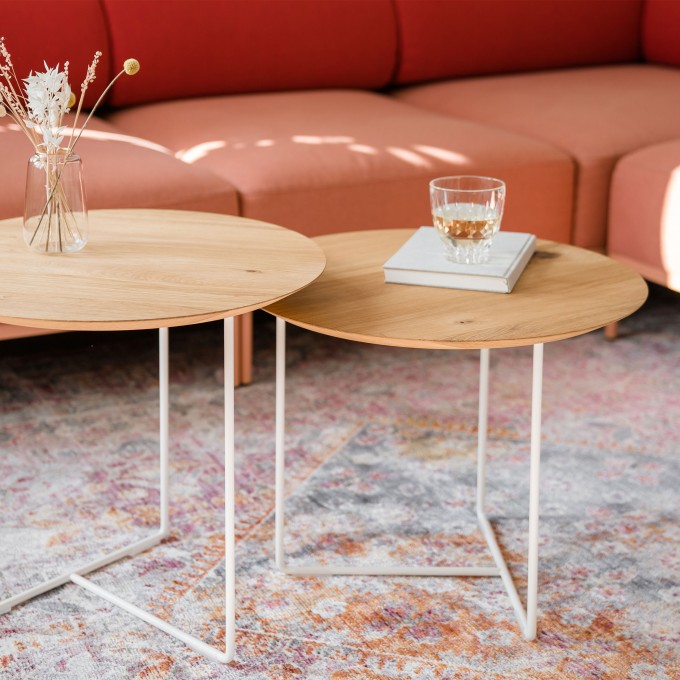 weld & co Beistelltisch Eiche 01 weiß