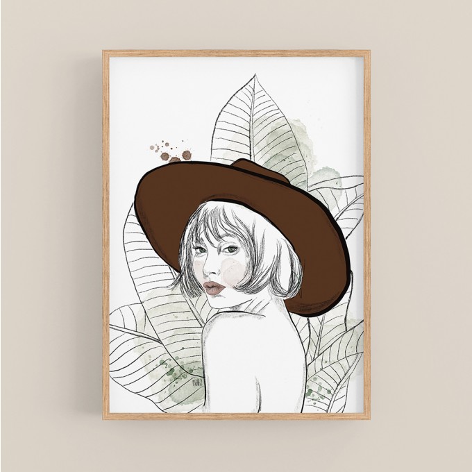 nathys_illustration - "who´s that girl" DINA4 Druck/ Poster/ Illustration