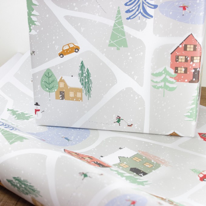 Bow & Hummingbird 
 Geschenkpapier Winter Scenery