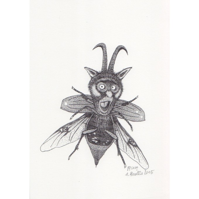 Anka Büchler, Das Liebesspiel der Wolpertinger, limitierte Digitaldruckserie, A5, Motiv 11
