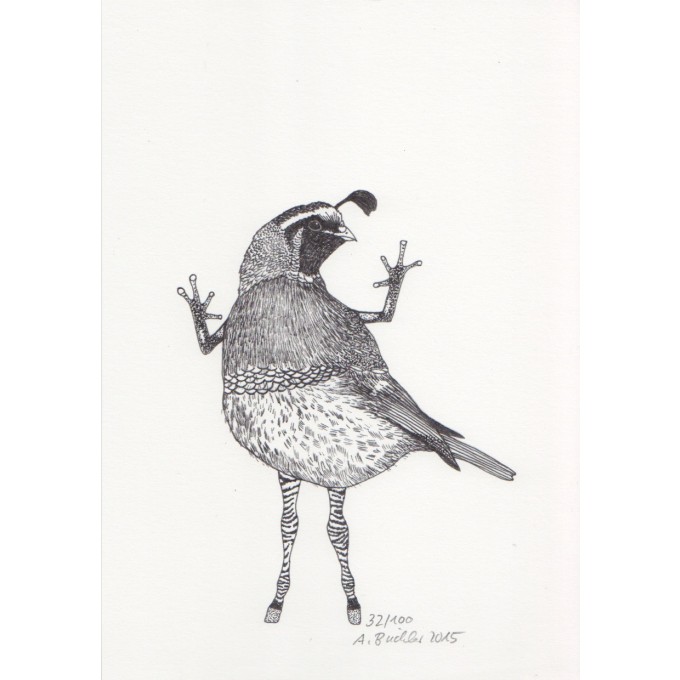 Anka Büchler, Das Liebesspiel der Wolpertinger, limitierte Digitaldruckserie, A5, Motiv 15