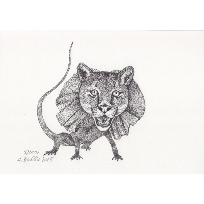 Anka Büchler, Das Liebesspiel der Wolpertinger, limitierte Digitaldruckserie, A5, Motiv 18
