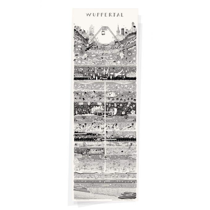 Wolfgang Philippi WUPPERTAL PLAKAT 30x88 cm