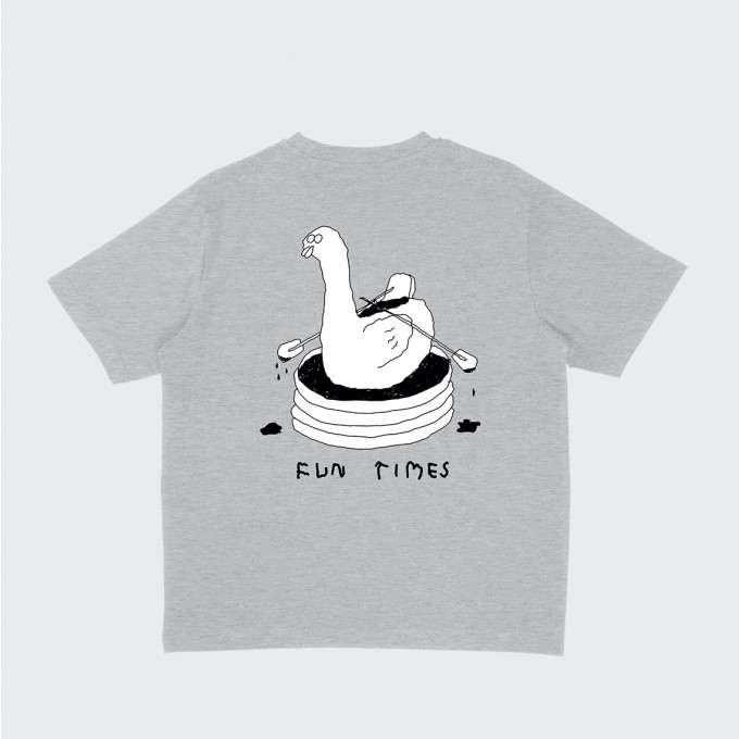 FUN TIMES Grey T-Shirt - yahya studio, johanna schwarzer