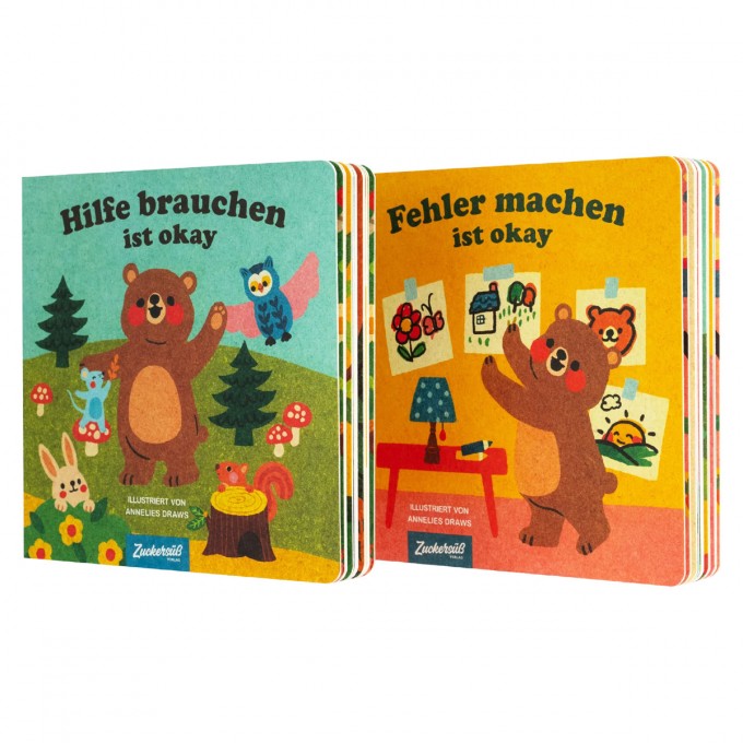 "Hilfe brauchen ist okay & Fehler machen ist okay" Kinderbücher 2er-Set vom Zuckersüß Verlag